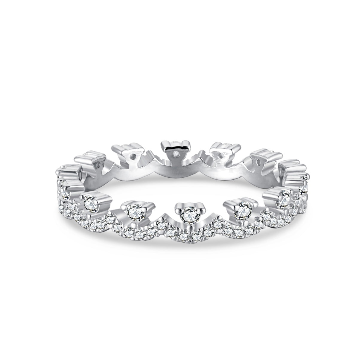[Hinora Jewelry]Elegant Resplendent Round Shape Party Ring