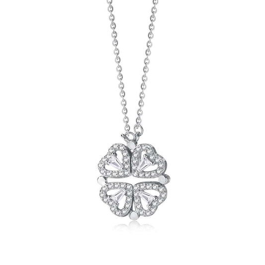 [Hinora Jewelry]Ornate Heart Cut Flower Shape Necklace