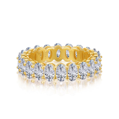 [Hinora Jewelry]Ornate Oval Cut Tennis Ring