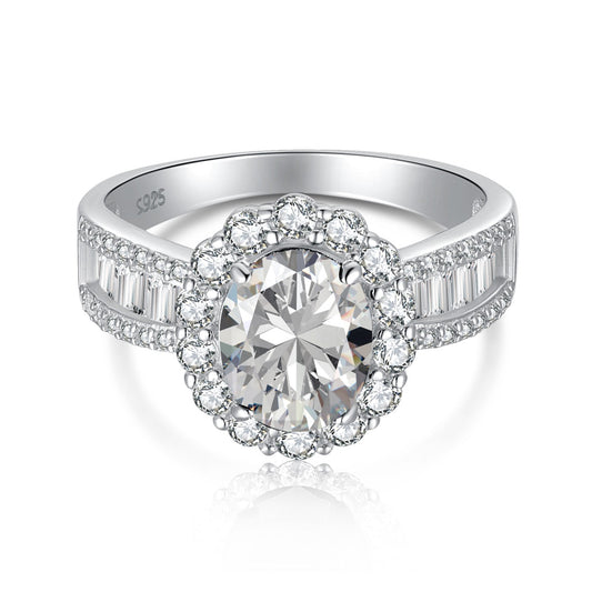 [Hinora Jewelry]1.5 Carat Dazzling Charming Oval Cut Banquet Ring