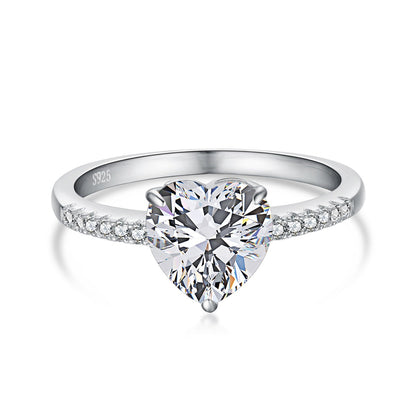 [Hinora Jewelry]2.0 Carat Dazzling Lustrous Heart Cut Lover Ring