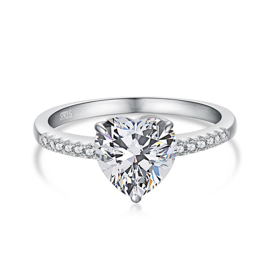 [Hinora Jewelry]2.0 Carat Dazzling Lustrous Heart Cut Lover Ring