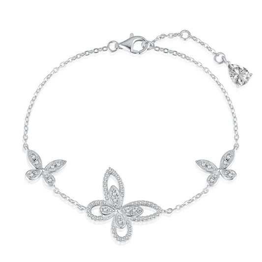 [Hinora Jewelry]Delicate Butterfly Pendant Bracelet