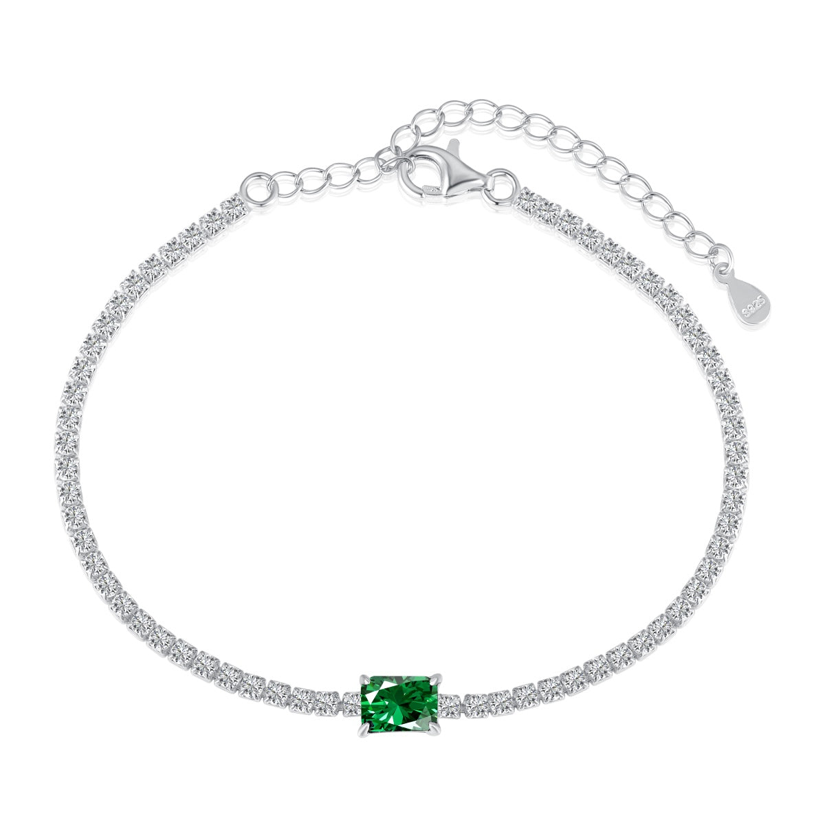 [Hinora Jewelry]1.0 Carat Unique Emerald Cut Banquet Bracelet