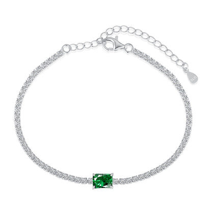 [Hinora Jewelry]1.0 Carat Unique Emerald Cut Banquet Bracelet