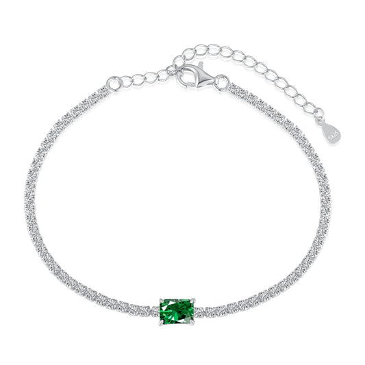 [Hinora Jewelry]1.0 Carat Unique Emerald Cut Banquet Bracelet