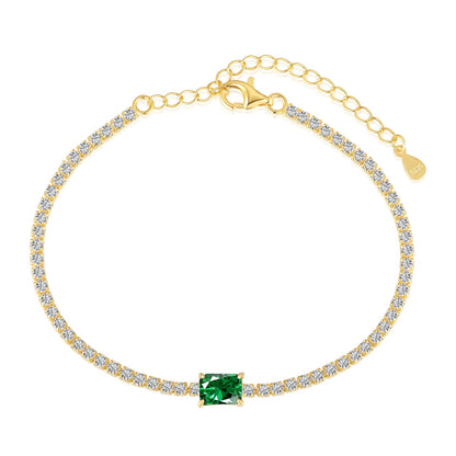 [Hinora Jewelry]1.0 Carat Unique Emerald Cut Banquet Bracelet