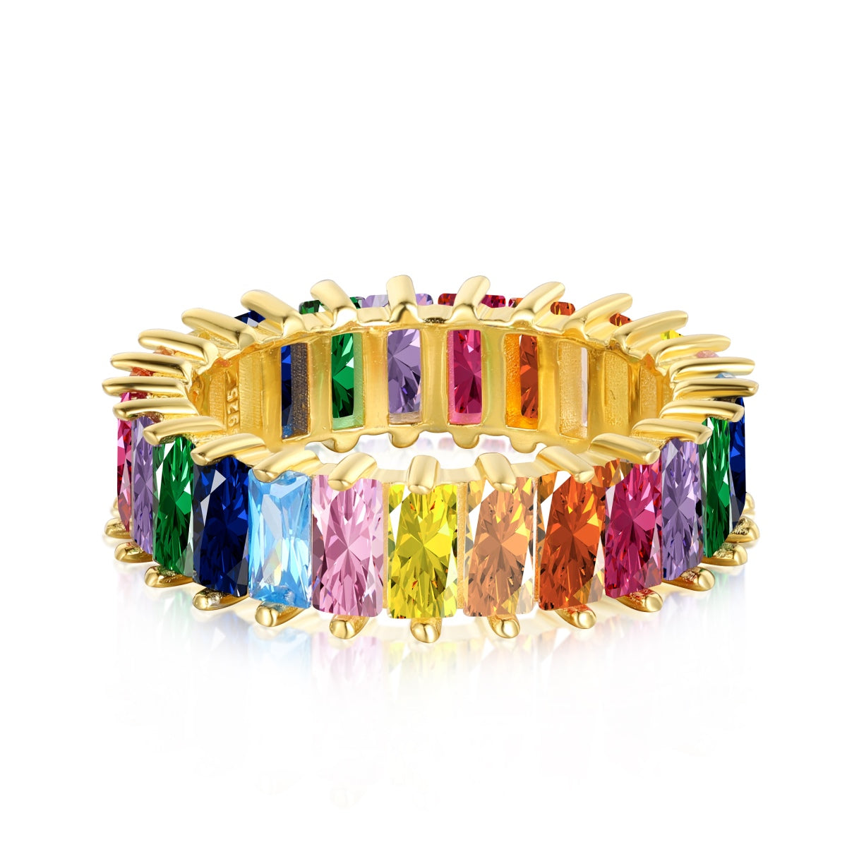 [Hinora Jewelry]Unique Colorful Radiant Cut RIng