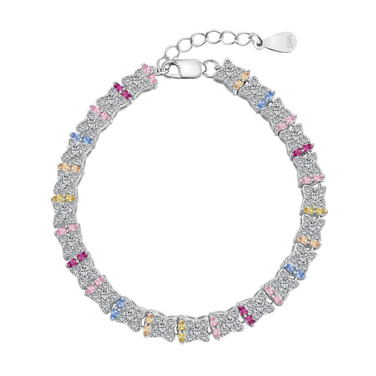 [Hinora Jewelry]Unique Colorful Flower Shape Daily Bracelet