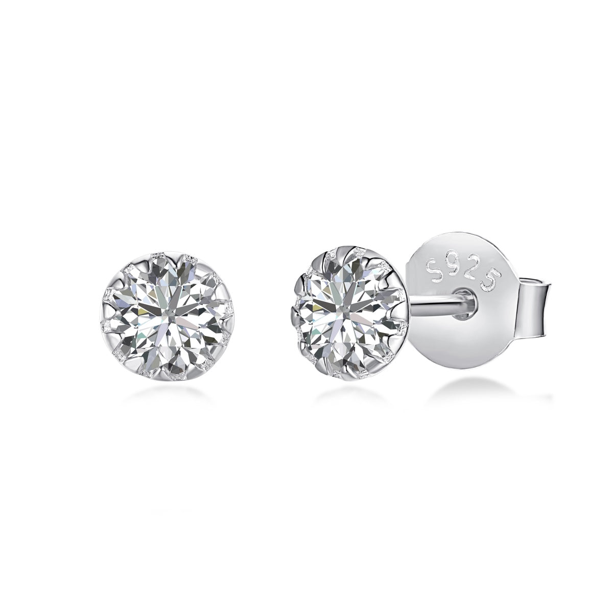 [Hinora Jewelry]Sparkling Colorful Round Shape Earrings