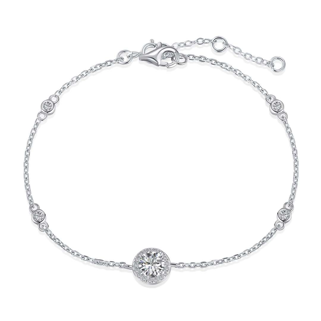 [Hinora Jewelry]Dazzling Round Cut Shape Bracelet