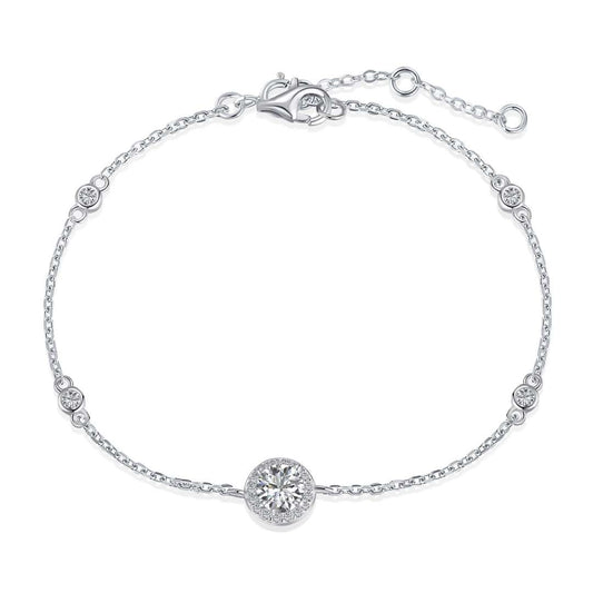 [Hinora Jewelry]Dazzling Round Cut Shape Bracelet
