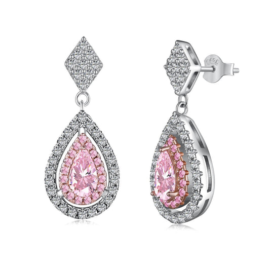 [Hinora Jewelry]Ornate Delicate Water Drop Shape Banquet Earrings