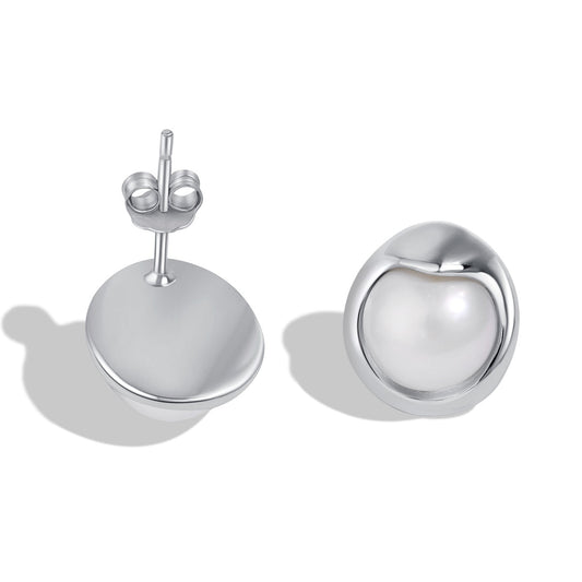 [Hinora Jewelry]Dainty Bread Pearl Earrings