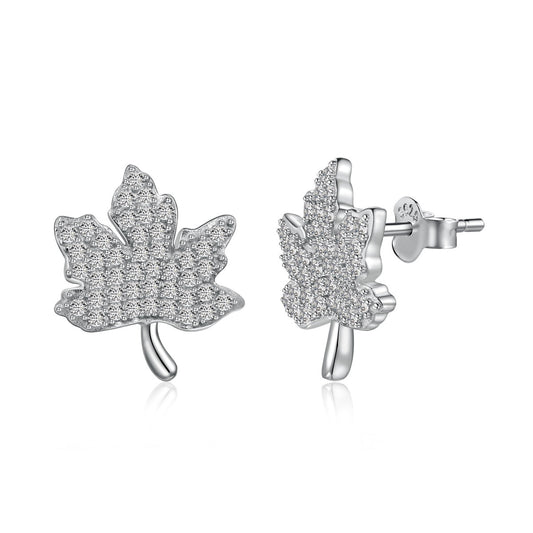 [Hinora Jewelry]Exquisite Maple Leaf Design Earrings