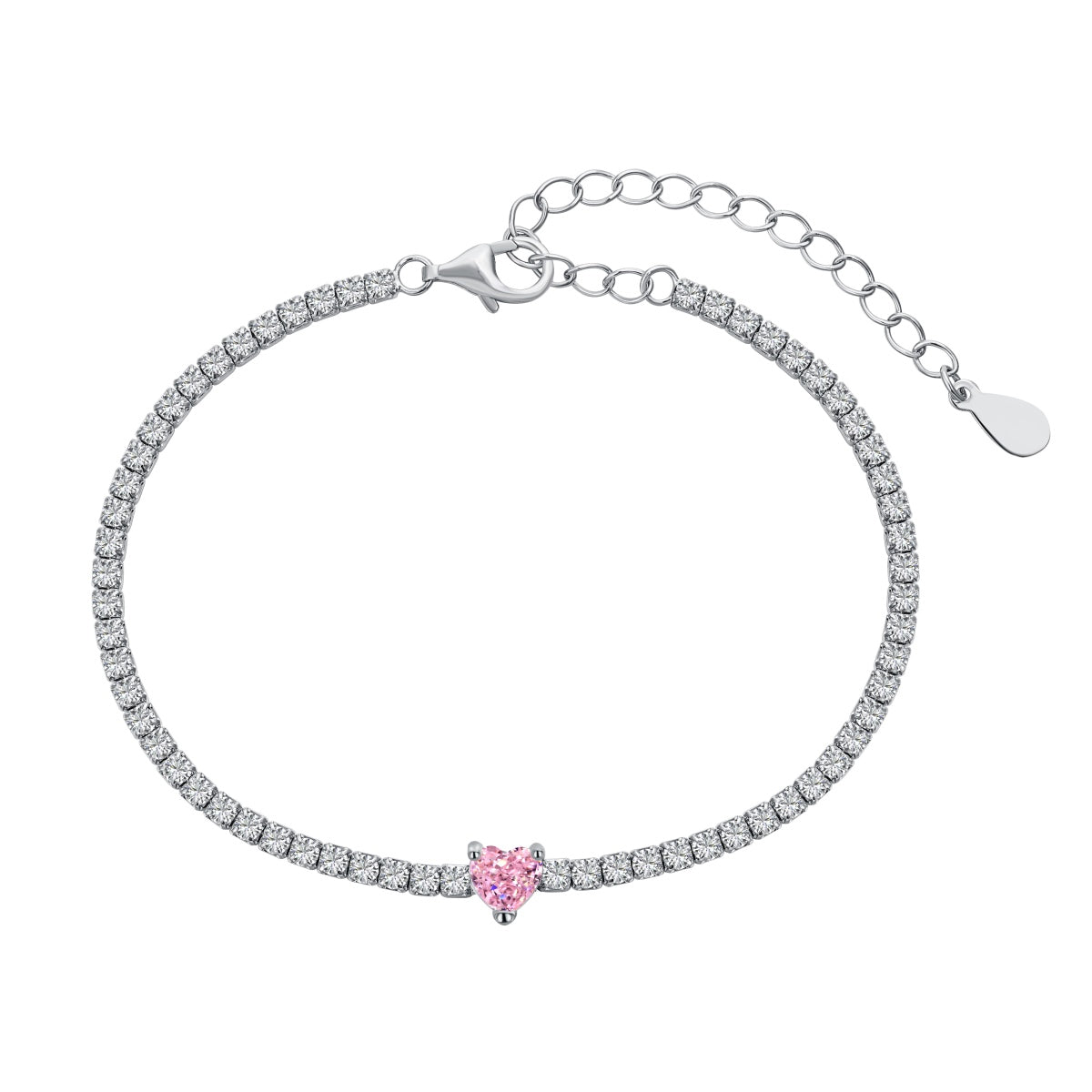 [Hinora Jewelry]0.5 Carat Elegant Romantic Heart Shape Lover Bracelet