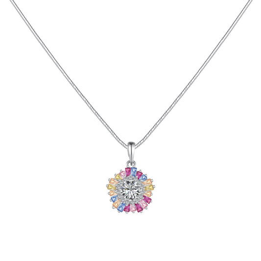 [Hinora Jewelry]Charming Flower Colorful Necklace