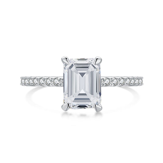 [Hinora Jewelry]2.0 Carat Scintillating Ornate Radiant Cut Party Ring