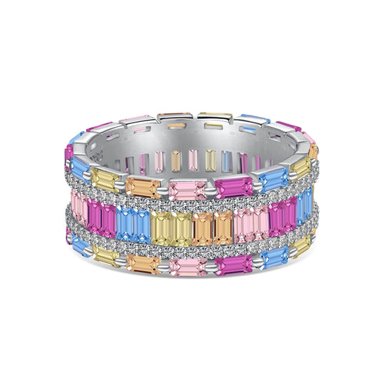 [Hinora Jewelry]Dazzling Colorful Radiant Cut Party Ring