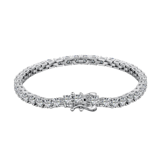 [Hinora Jewelry]Luxurious Ornate Round Cut Tennis Bracelet