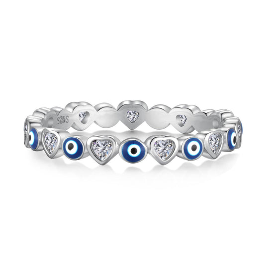 [Hinora Jewelry]Radiant Colorful Round Shape Daily Ring