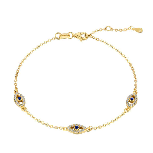 [Hinora Jewelry]Evil Eye Shape Pendent Necklace