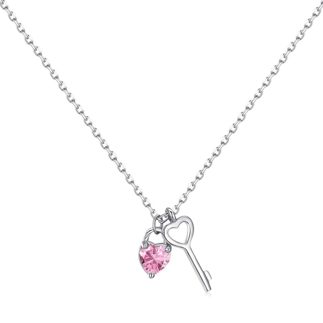 [Hinora Jewelry]Unique Heart Shape Key Pendent Necklace