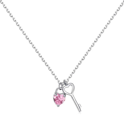 [Hinora Jewelry]Unique Heart Shape Key Pendent Necklace