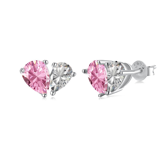 [Hinora Jewelry]Dazzling Elegant Heart Cut Lover Earrings