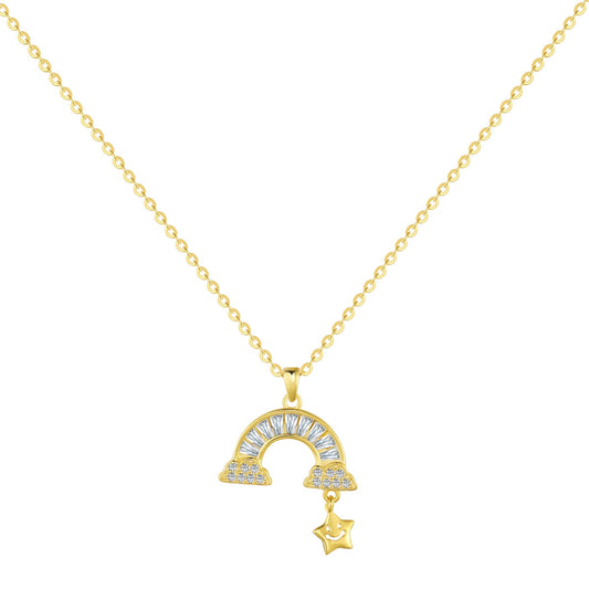 [Hinora Jewelry]Unique Rainbow Star Necklace
