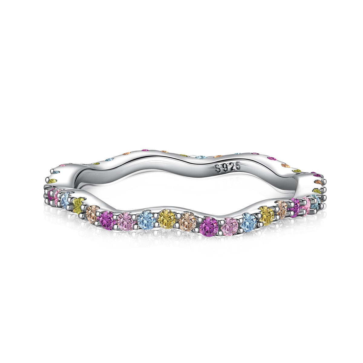 [Hinora Jewelry]Dainty Colorful Round Cut Party Ring