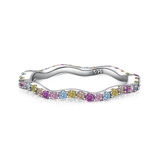 [Hinora Jewelry]Dainty Colorful Round Cut Party Ring
