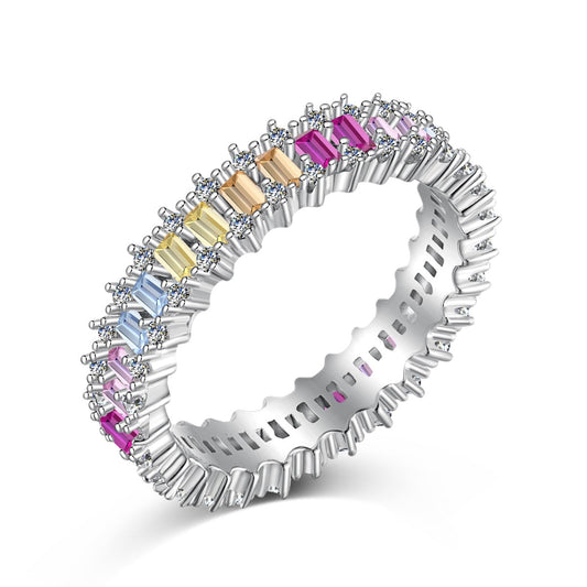 [Hinora Jewelry]Splashy Ornate Emerald Cut Cocktail Ring
