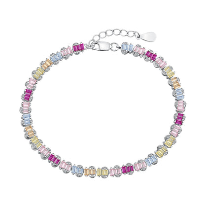 [Hinora Jewelry]Delicate Colorful Emerald Cut Party Bracelet