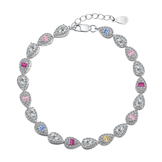 [Hinora Jewelry]0.25 Carat Radiant Water Drop Shape Daily Bracelet