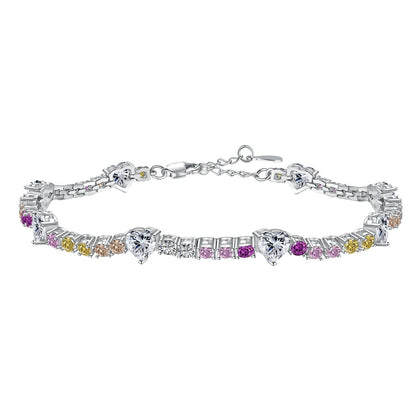 [Hinora Jewelry]Romantic Heart Shape Round Cut Lover Bracelet