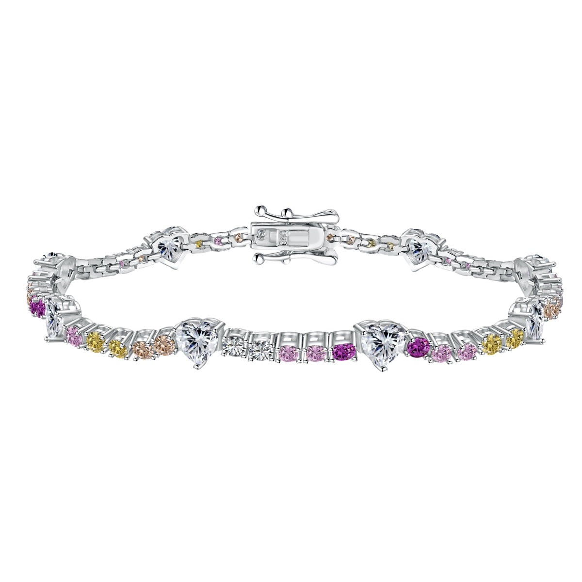 [Hinora Jewelry]Romantic Heart Shape Round Cut Lover Bracelet