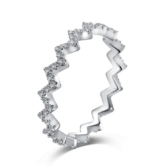 [Hinora Jewelry]Delicate Enchanting Wave Shape Daily Ring