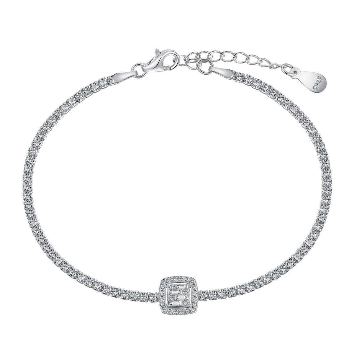 [Hinora Jewelry]Luxurious Dazzling Square Shape Banquet Bracelet