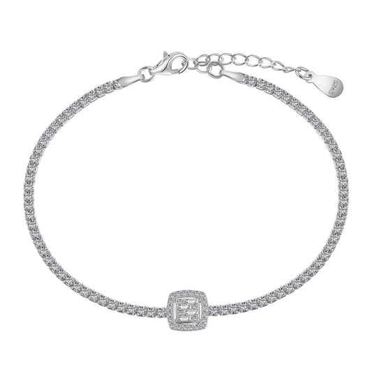[Hinora Jewelry]Luxurious Dazzling Square Shape Banquet Bracelet