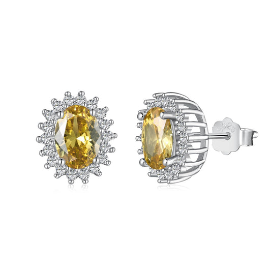 [Hinora Jewelry]Delicate Radiant Oval Cut Daily Earrings
