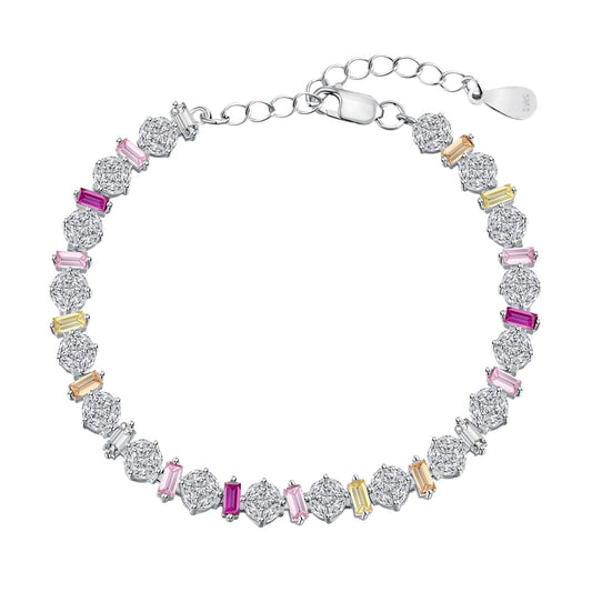 [Hinora Jewelry]Radiant Colorful Round Shape Daily Bracelet