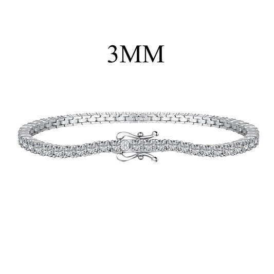 [Hinora Jewelry]Dainty Charming Round Cut Tennis Bracelet