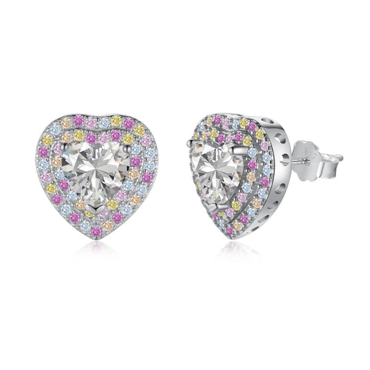 [Hinora Jewelry]Dazzling Heart Shape Lover Earrings