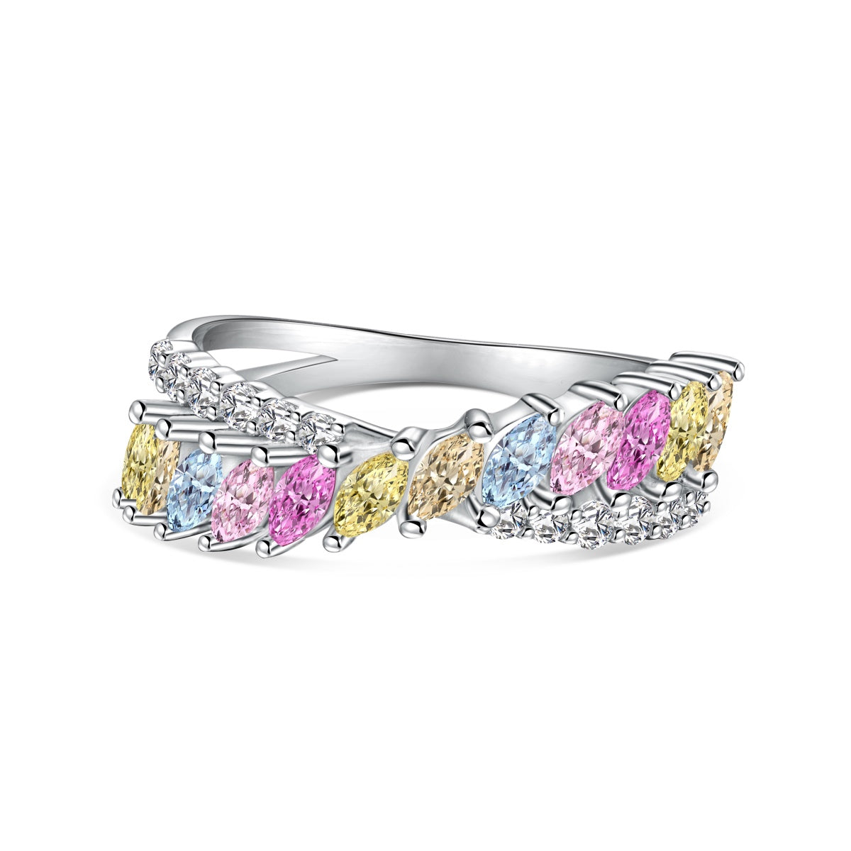 [Hinora Jewelry]Unique Colorful Marquise Cut Daily Ring
