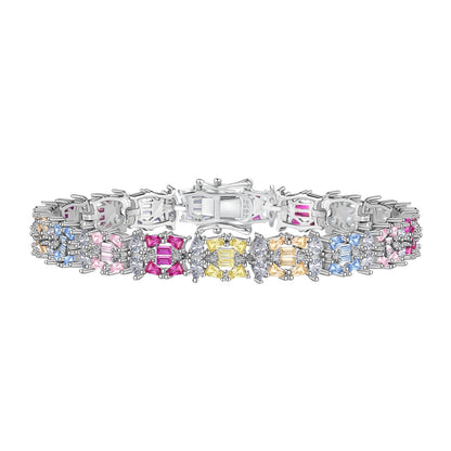 [Hinora Jewelry]Delicate Colorful Multi Cut Party Bracelet