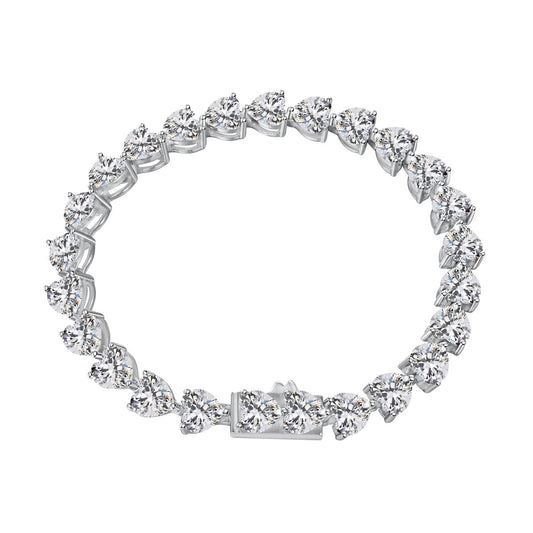 [Hinora Jewelry]0.75 Carat Elegant Romantic Heart Shape Lover Bracelet