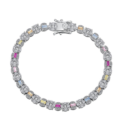 [Hinora Jewelry]Dazzling Radiant Multi Cut Daily Bracelet