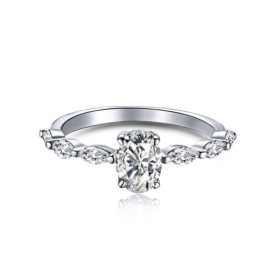 [Hinora Jewelry]0.75 Carat Luxurious Vibrant Elongated Cushion Cut Daily Ring