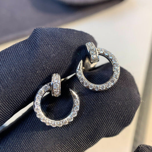 [⭐Hinora Jewelry]JUSTE EARRINGS SILVER DIAMONDS
